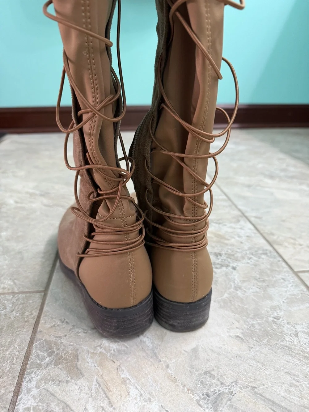 Tan Suede Over-the-Knee Women’s Boots